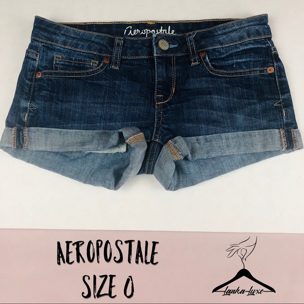 Aeropostale Blue Midi Jean Short